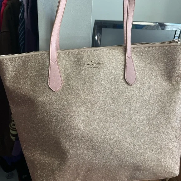 Kate Spade Gold and Pink Tote Bag - Picture 9 of 11